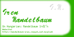 iren mandelbaum business card